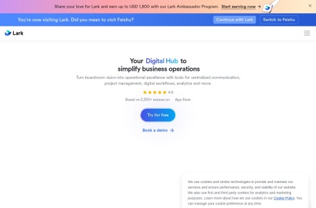 飞书，AI 时代先进生产力平台，提供一站式工作协同、组织管理、业务提效工具和深入企业场景的 AI 能力，助力企业能增长，有巧降